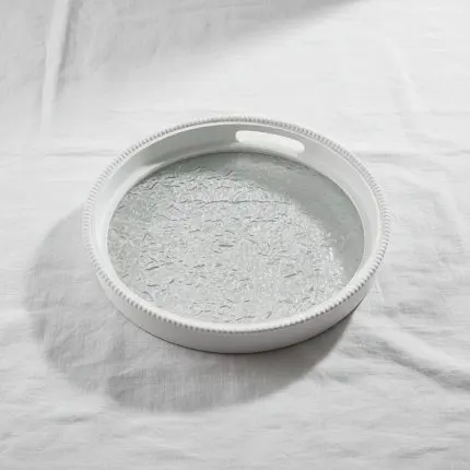 Contemporary Neutral Square Plastic Serving Tray (30x30cm)