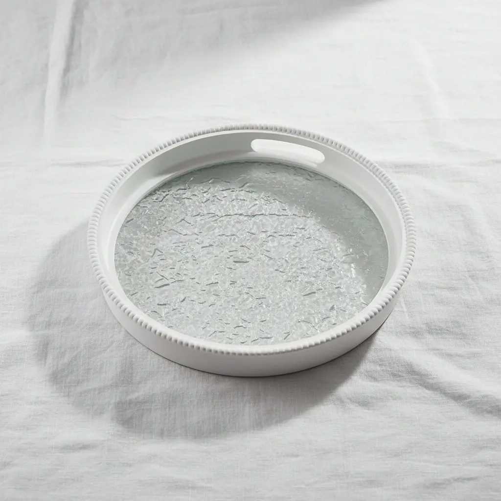 Contemporary Neutral Square Plastic Serving Tray (30x30cm)