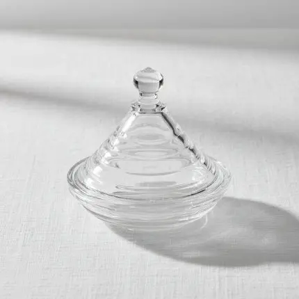 The Pavilion Minimalist Glass Confectionery Vault (Covered Cookie Bowl)