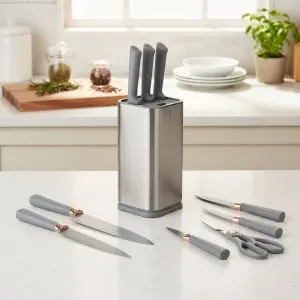 The Grain Rain 7-Piece Knife Set with Holder (Alternative Edition)