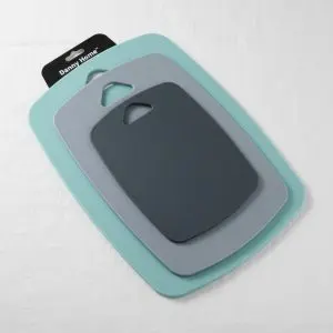 Danny Home Plastic Cutting Board Set (Gray, 3 Pcs)