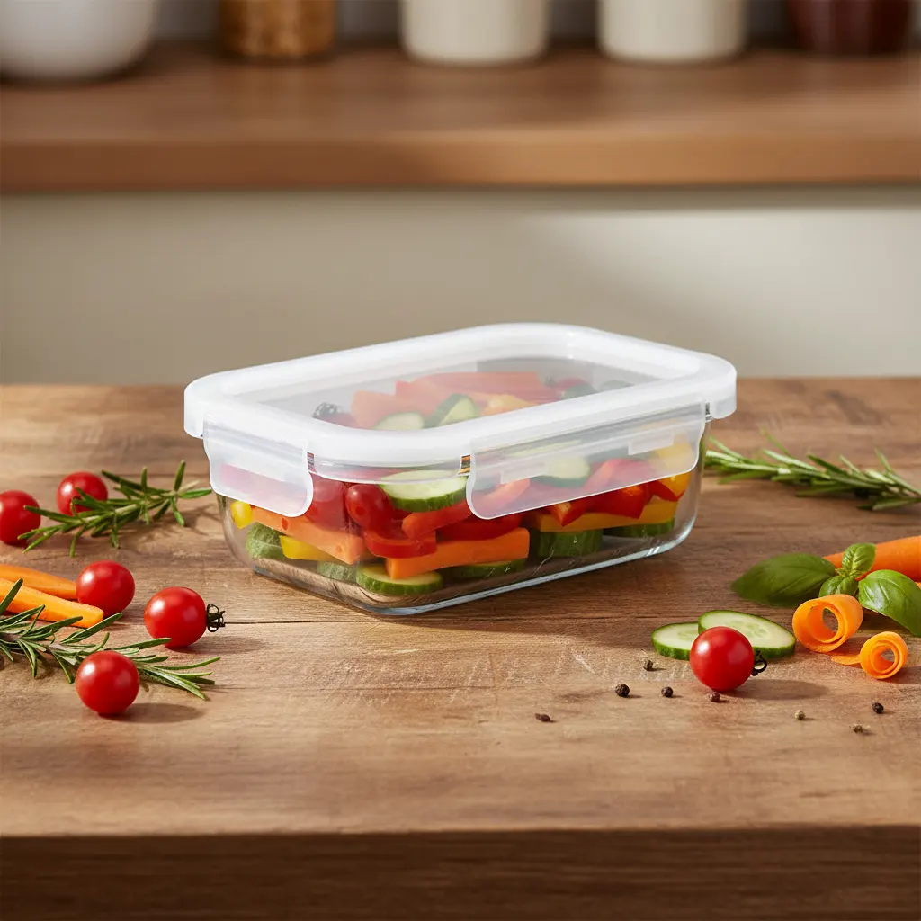 Danny Home Borosilicate Rectangular Food Container (630ml)
