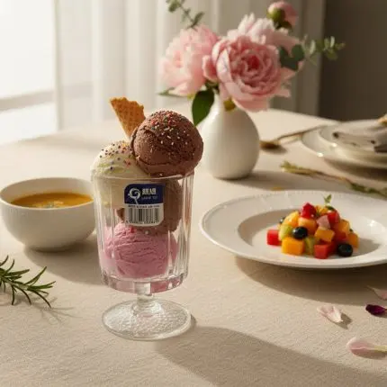 The Minimalist Hospitality Pavilion (Ice Cream Glass Cups - Style 039 - 6 Pieces)