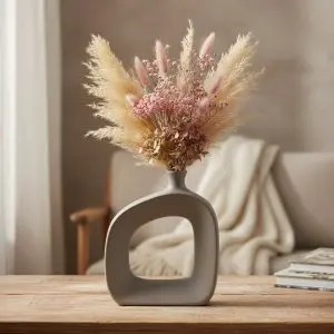 The Terra Matte-Finish Ceramic Decorative Flower Vase