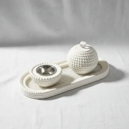 Plastic Incense Burner Set (Grey/White/Beige Mix)