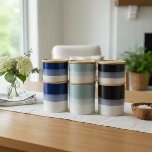 The Lumina Minimalist Glass Spice Jar Suite