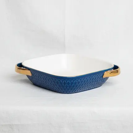 La Maya Porcelain Blue Square Casserole