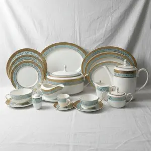 The Heritage Minimalist Banquet Suite (Ancient 128-Piece Bangladesh Dinner Set)