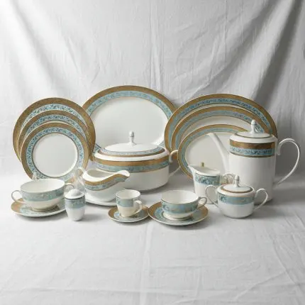 The Heritage Minimalist Banquet Suite (Ancient 128-Piece Bangladesh Dinner Set)