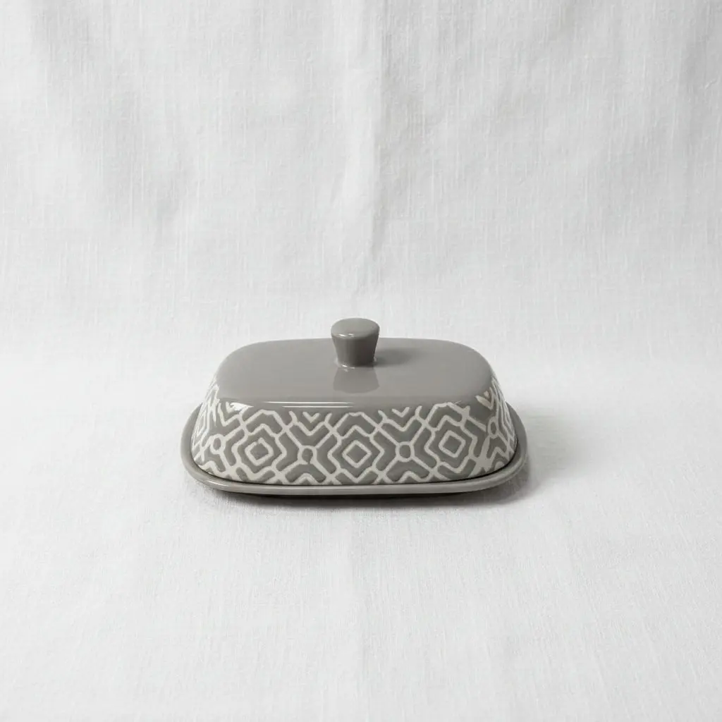 Pattern Butter Plate With Lid