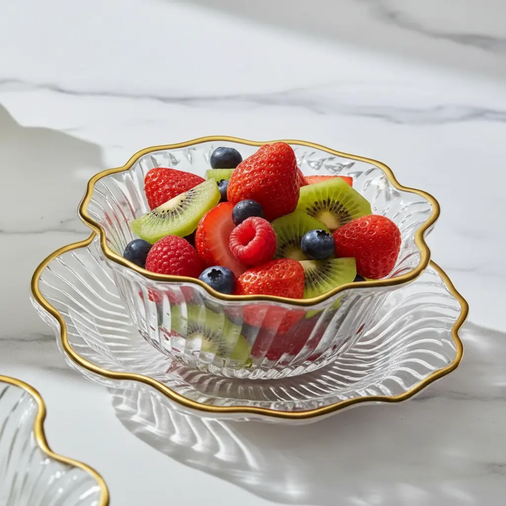 The Minimalist Hospitality Pavilion (Gold Trim Soup Bowl W/Plate Set of 6 Pcs)