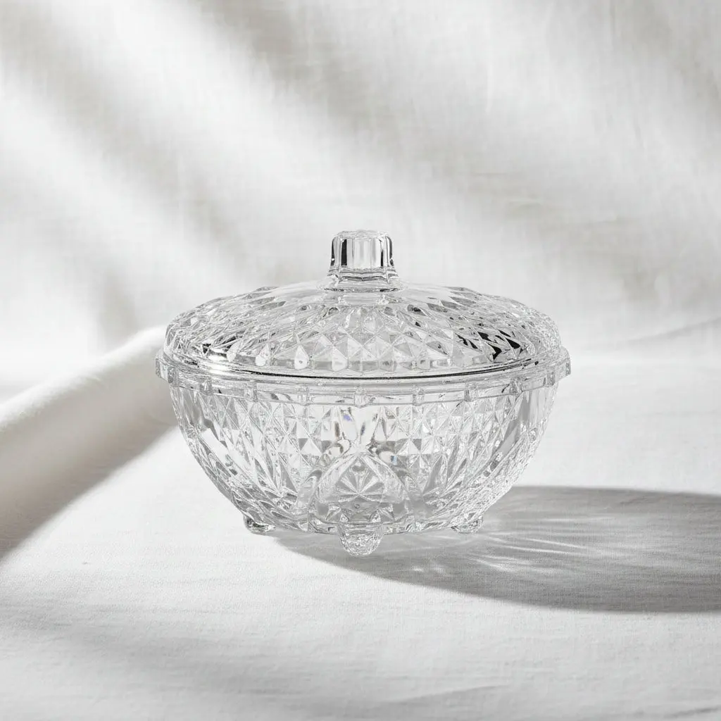 The Deli Minimalist Glass Confectionery Vault (Covered Cookie Bowl)