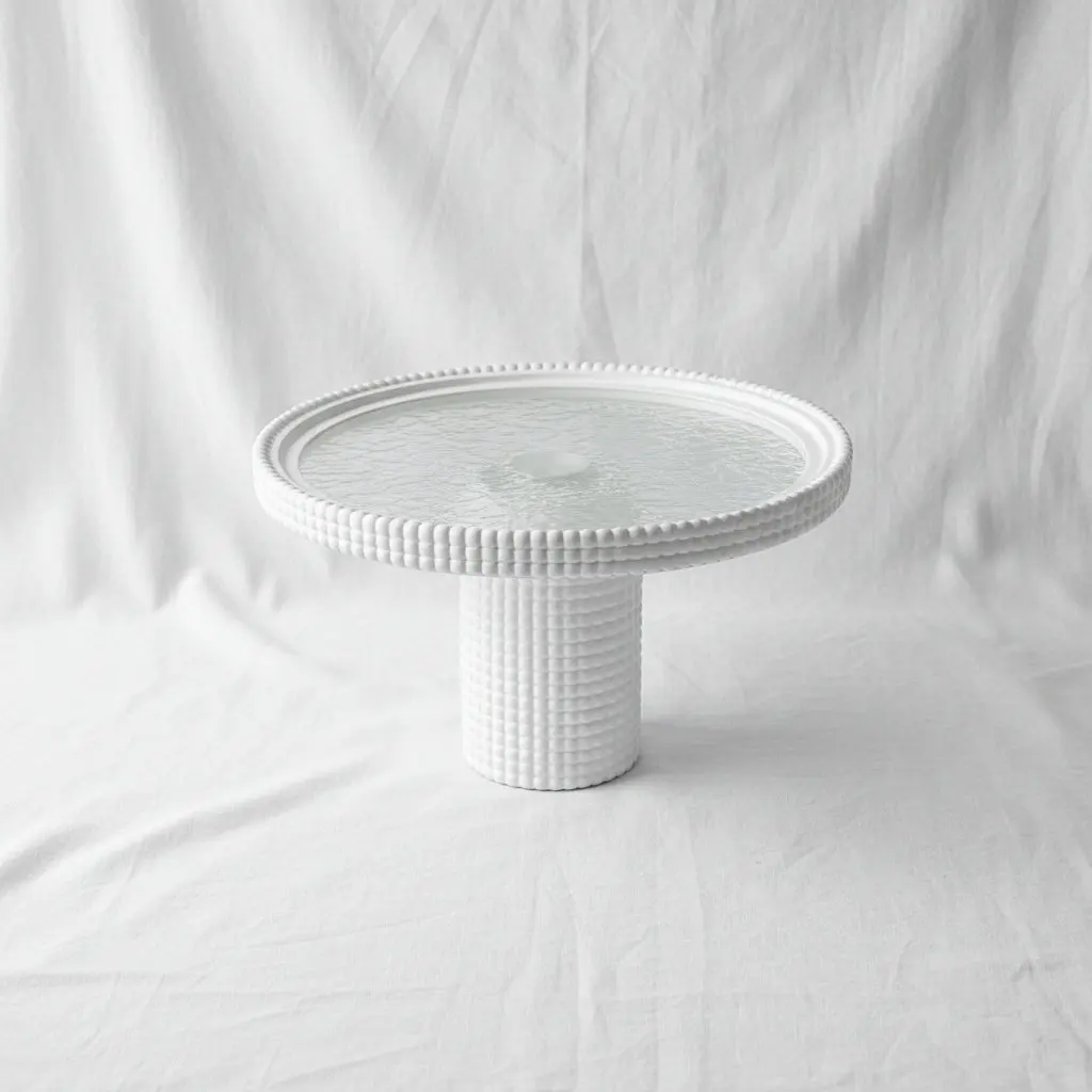 Contemporary Neutral Plastic Large Cake Stand & Display Plate (30x30cm) Contemporary Neutral Plastic Large Cake Stand & Display Plate (30x30cm)