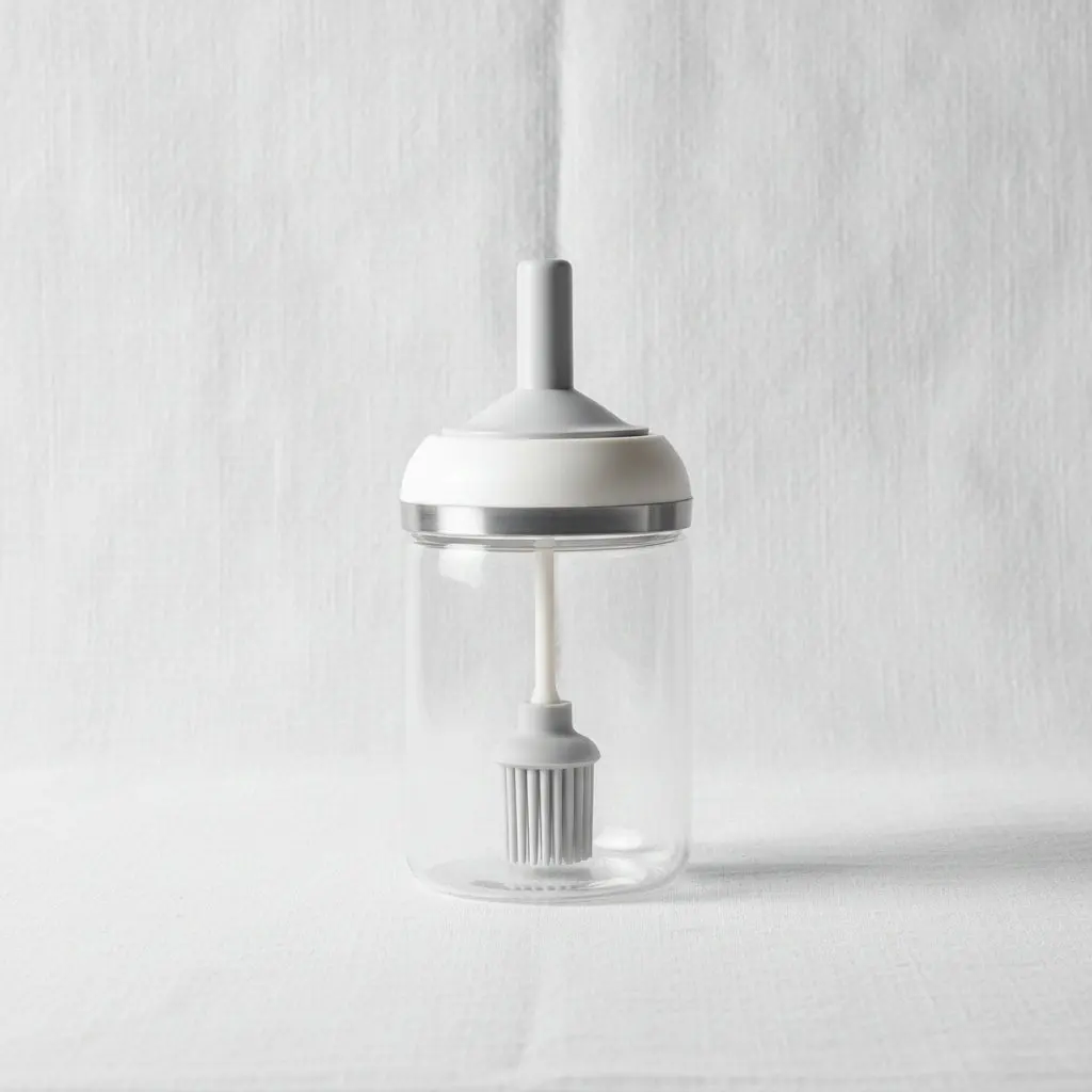 Glass Oil Bottle with Lid/Brush