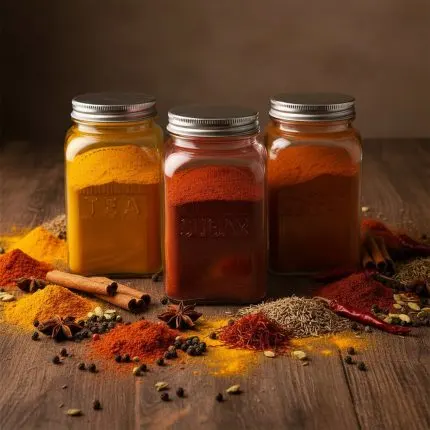 The Clear Glass Storage Jar Set with Metal Lids