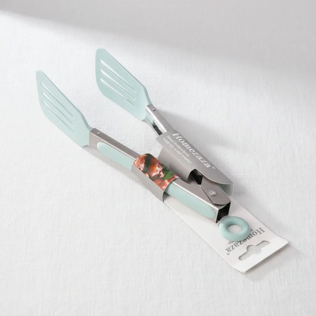Plastic Head Slotted Food Tong