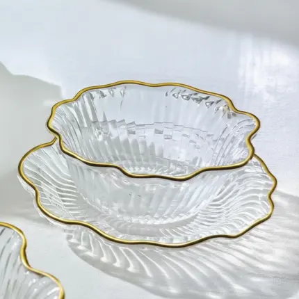 The Minimalist Hospitality Pavilion (Gold Trim Soup Bowl W/Plate Set of 6 Pcs)