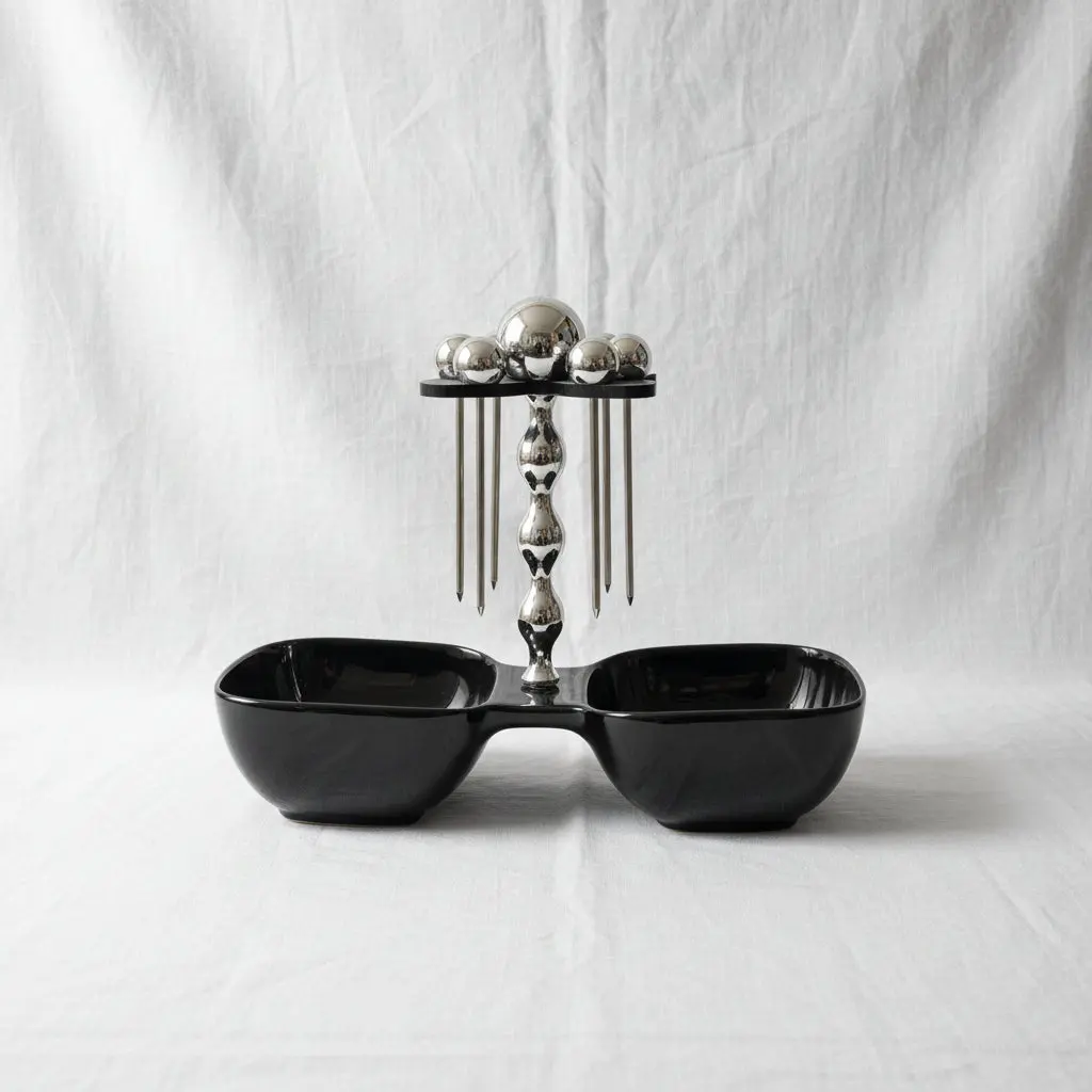 The La Maya Minimalist Two-Tier Hosting Set (Onyx Black)