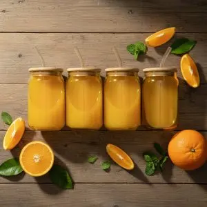 Glass Colored Cup Set