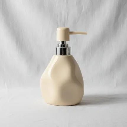 Porcelain Liquid Soap Bottle – Beige