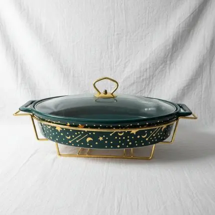 The Aura Minimalist Low-Profile Ceramic Serving Platter
