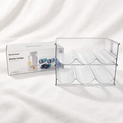 Sleek Countertop Plastic Cup & Lid Holder Organizer