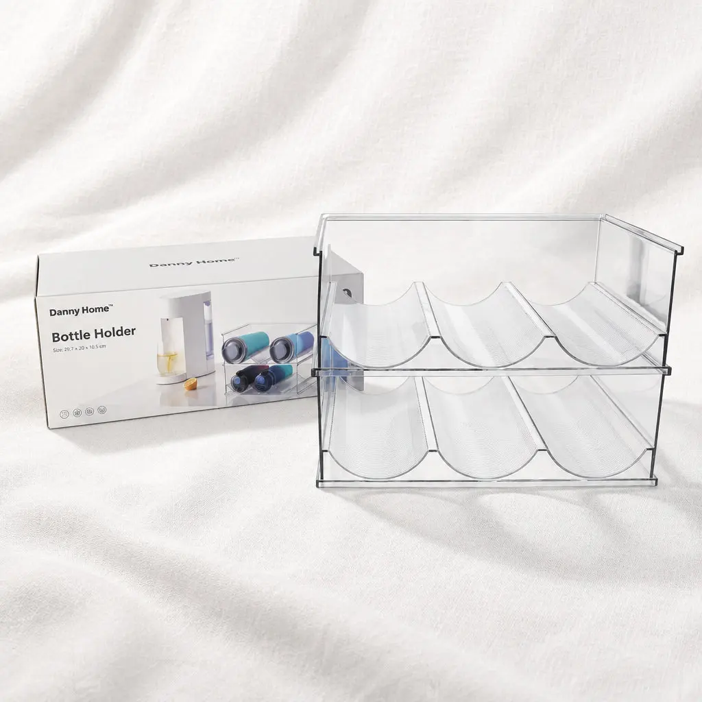 Sleek Countertop Plastic Cup & Lid Holder Organizer