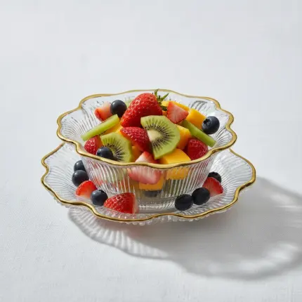 The Minimalist Hospitality Pavilion (Gold Trim Soup Bowl W/Plate Set of 6 Pcs)