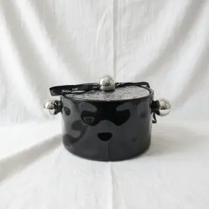 The Muen Minimalist Ceramic Black Jam Tray