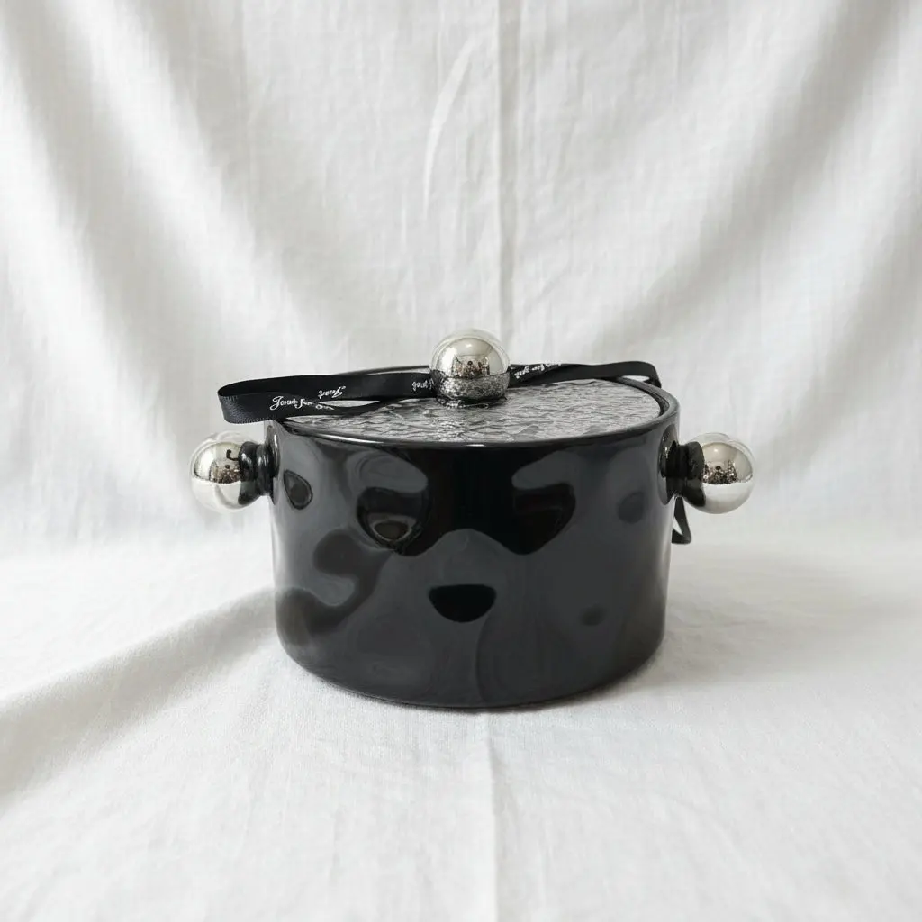 The Muen Minimalist Ceramic Black Jam Tray