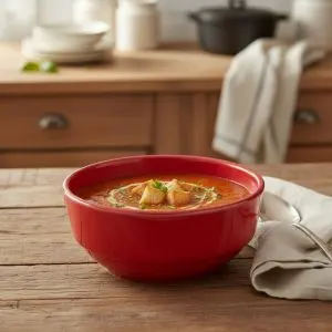 Zahraa Red Soup Bowl (14cm)