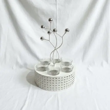 Decorative Iron and Glass Cocktail Cup