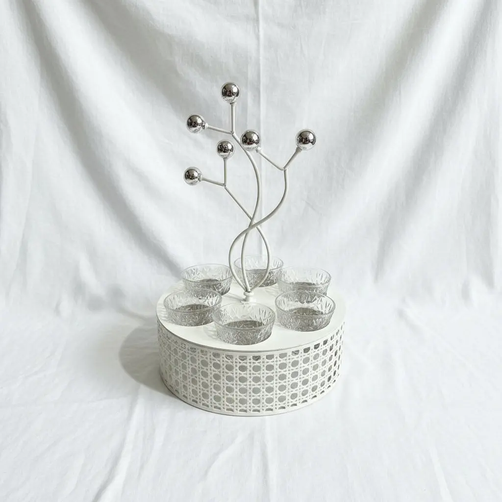 Decorative Iron and Glass Cocktail Cup