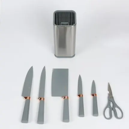 The Grain Rain 7-Piece Knife Set with Holder (Alternative Edition)