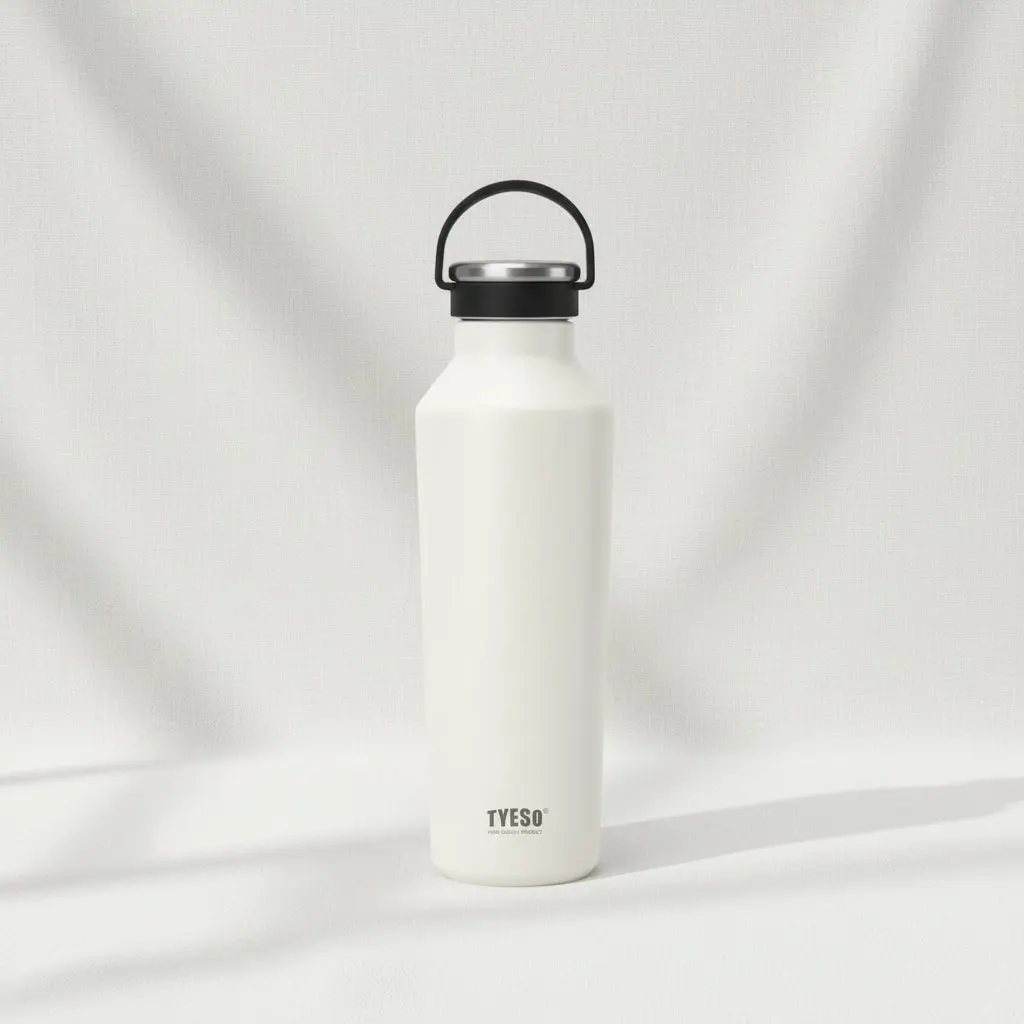 TYESO Vacuum Insulated Sports Bottle with Soft Silicone Handle (750ml)