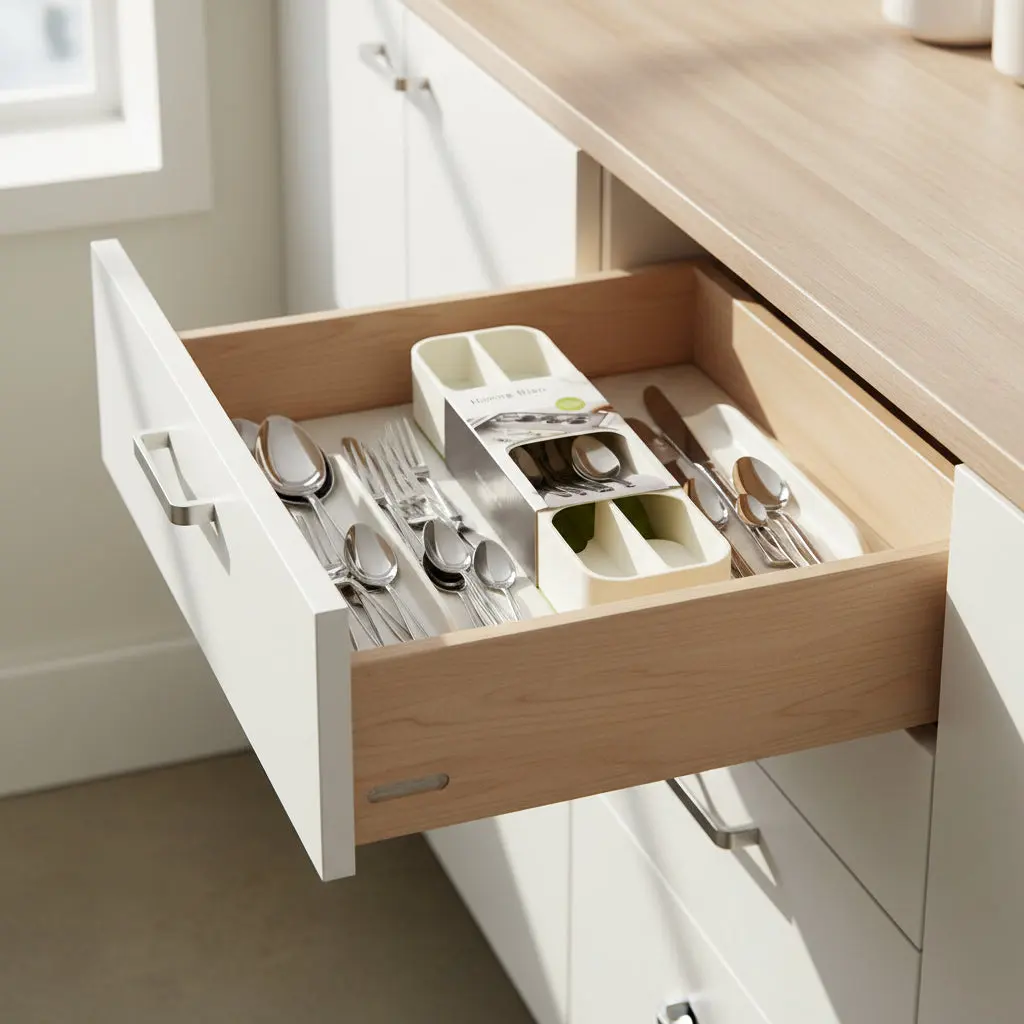 The Citadel Architectural Flatware Vault (Minimalist Cutlery Storage Box)