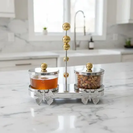 The Contour Radiused Iron and Glass Tray