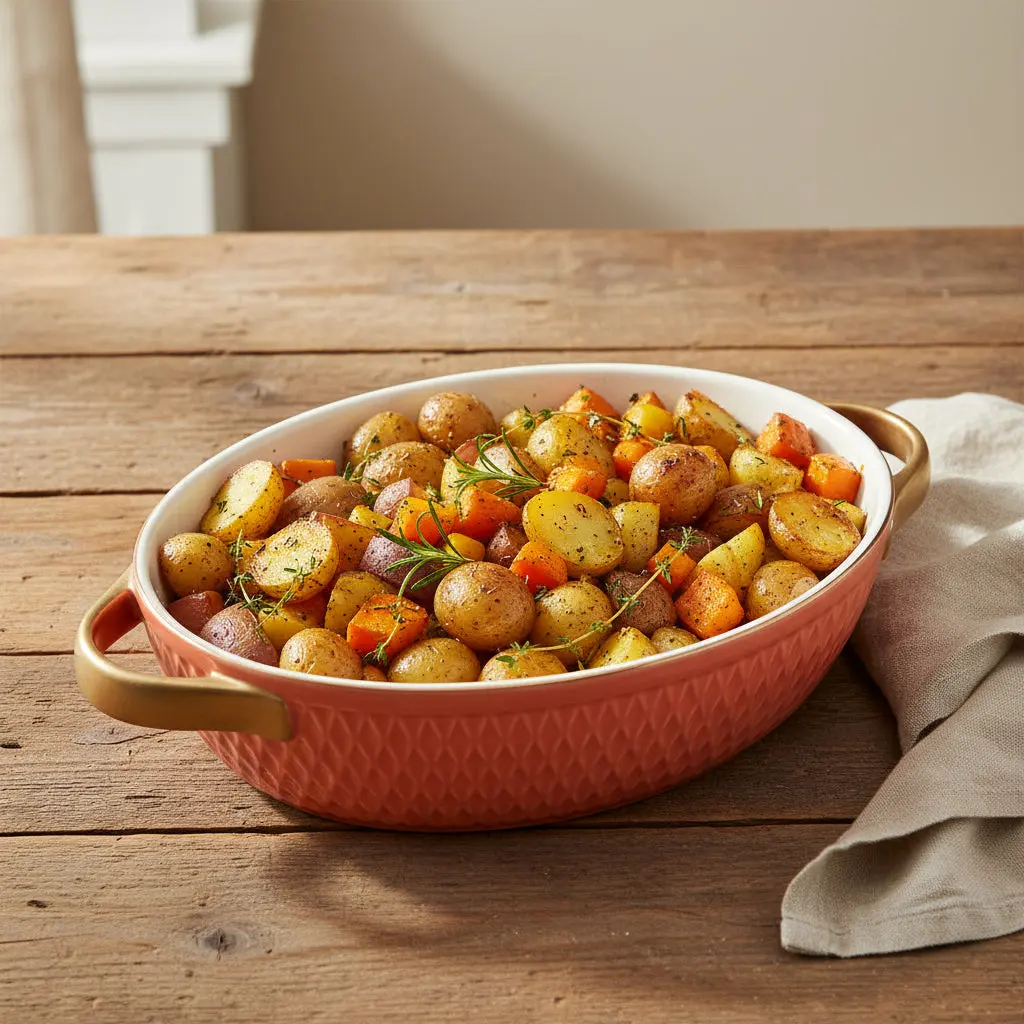 The Minimalist Hearth Pavilion (Porcelain Oval Casserole Dish)