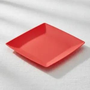 Zahraa Red Squared Dinner Plate (27cm)