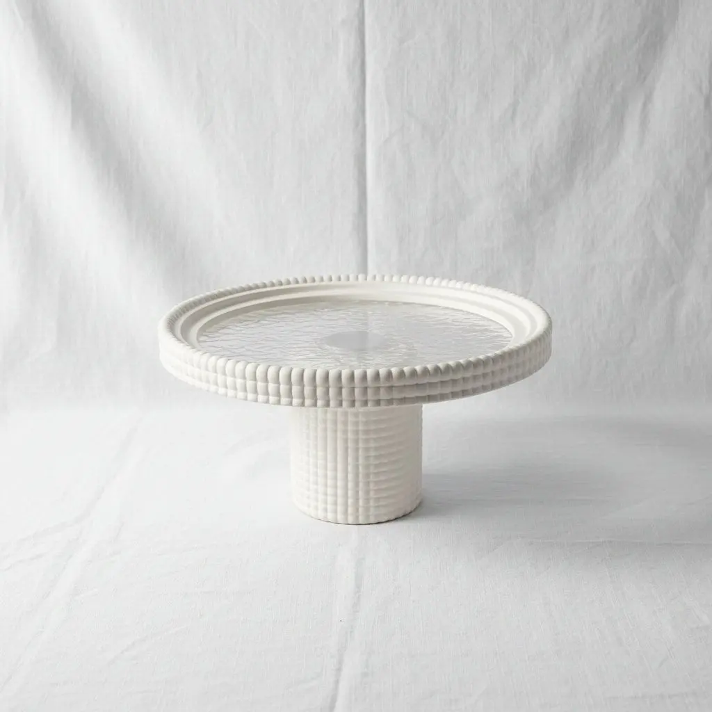 Contemporary Neutral Plastic Cake Stand & Display Plate (25x25cm) Contemporary Neutral Plastic Cake Stand & Display Plate (25x25cm)