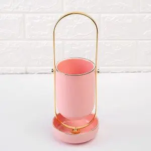 Charming Pastel Pink Porcelain Countertop Kitchen Utensil Holder