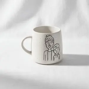 Porcelain Mug (Father and Child Doodle)