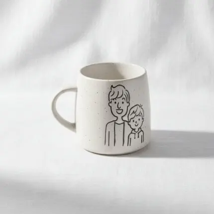 Porcelain Mug (Father and Child Doodle)