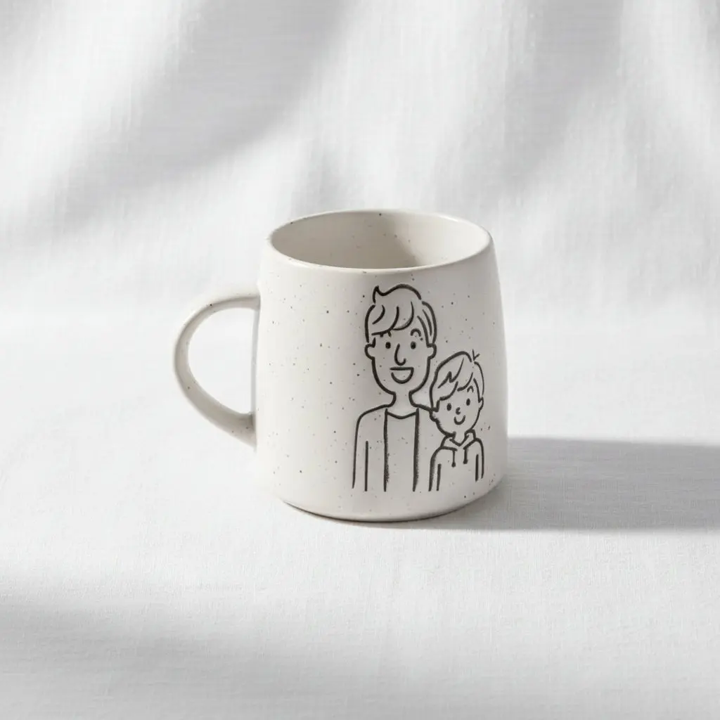 Porcelain Mug (Father and Child Doodle)