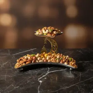 The Prisma Minimalist Iron & Glass Decorative Tray