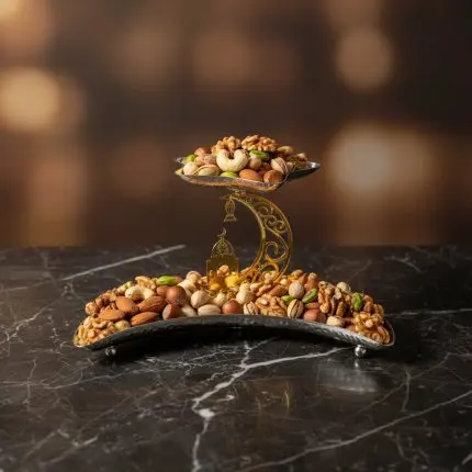 The Prisma Minimalist Iron & Glass Decorative Tray