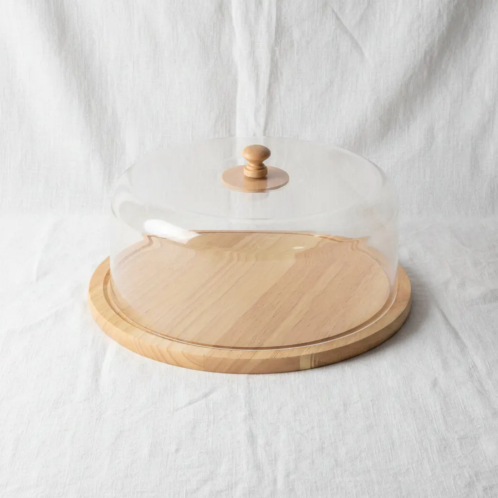 The Minimalist Grand Stage (Round Cake Plate With Glass Container 26.6cm)