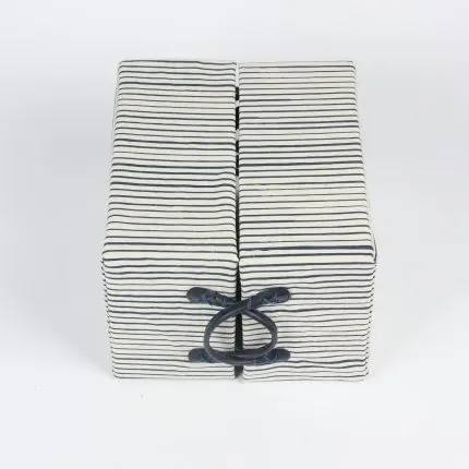 Vibrant Blue Mixed Pattern Decorative Storage Box