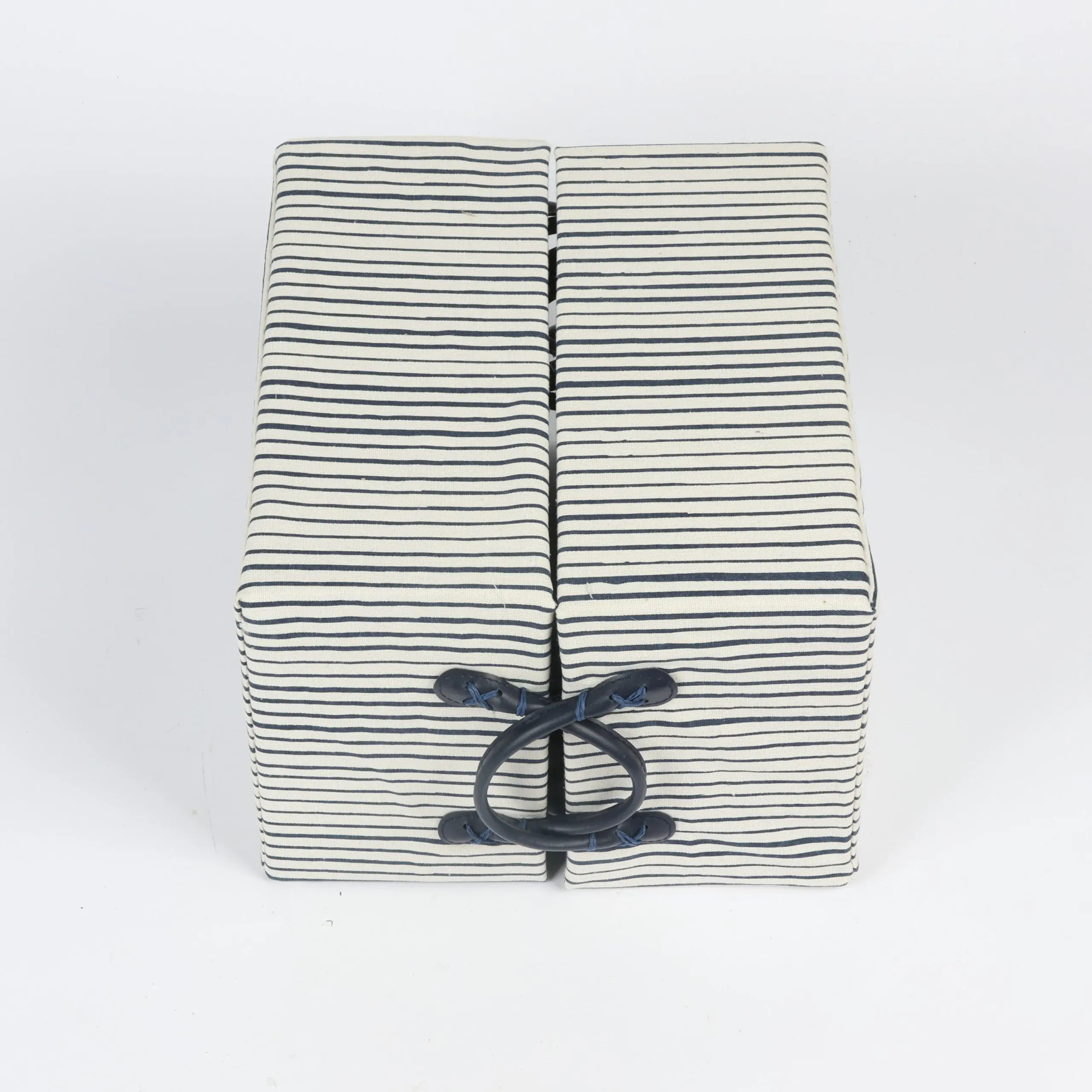 Vibrant Blue Mixed Pattern Decorative Storage Box