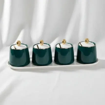 The Minimalist Culinary Sanctuary (La Maya Green Spice Set 4 Pieces In Tray)